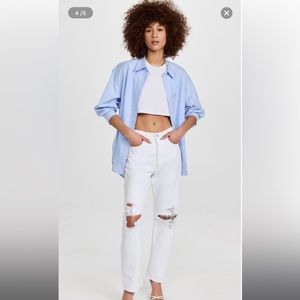 NWOT Agolde 90s Mid Rise Jeans Vanish White 26